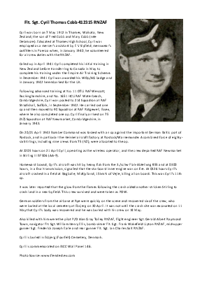 A preview of a PDF biography for Cobb, Cyril Thomas